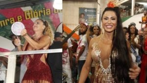 Viviane Araújo e Gracyanne Barbosa se evitam ao máximo durante evento de Carnaval. Foto: Reprodução