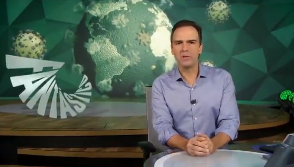 Tadeu Schmidt no comando do Fantástico, da Globo - Foto: Reprodução