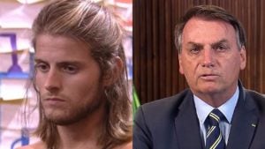 O ator, que está no BBB 20, da Globo, já entrevistou Bolsonaro em um programa da RedeTV! (Foto: Reprodução)