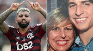 Gabigol fez declaração para a mãe de Prior, do BBB20, após prova bate e volta. (Foto: Montagem/Reprodução)