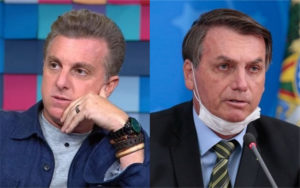 O apresentador Luciano e Bolsonaro (Foto: Divulgação / TV Foco)