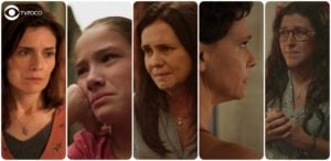 Lídia, Brenda, Thelma, Leila e Lurdes são destaque da novela Amor de Mãe (Foto: Montagem/TV Foco)