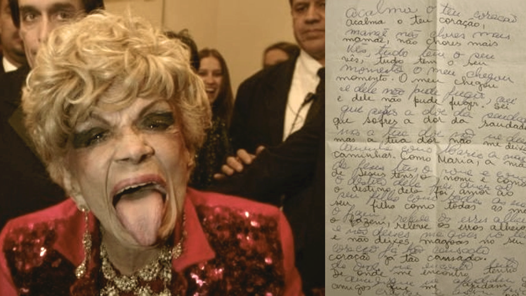 Dercy Gonçalves retorna via carta psicografada (Foto: Montagem TV Foco)