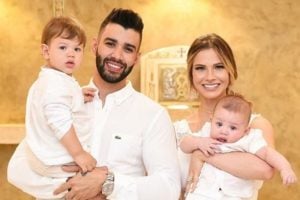 Andressa Suita e Gusttavo Lima são pais de dois meninos, os pequenos Gabriel e Samuel (Foto: Reprodução)