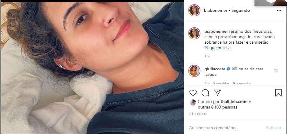 Bia Bonemer, filha de Bonner (Foto: Reprodução)