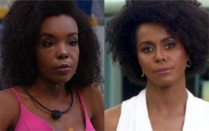 Thelma do BBB20 e Maju Coutinho do Jornal Hoje (Foto: Montagem / TV Foco)