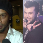 Ronaldinho acompanha live de Marcos e Belutti (Foto: Reprodução)