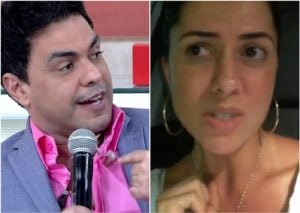 Graciele Lacerda surgiu apalpando Zezé Di Camargo (Foto: Reprodução)