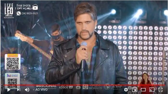 Léo Chaves fez nova live (Foto: Reprodução)