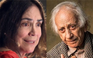 Regina Duarte e o ator Flabio Migliaccio (Foto: Divulgação / TV Foco)
