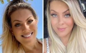 Renata Fan deixou os seus seios avantajados em evidência em foto (Imagem: Montagem/TV Foco)