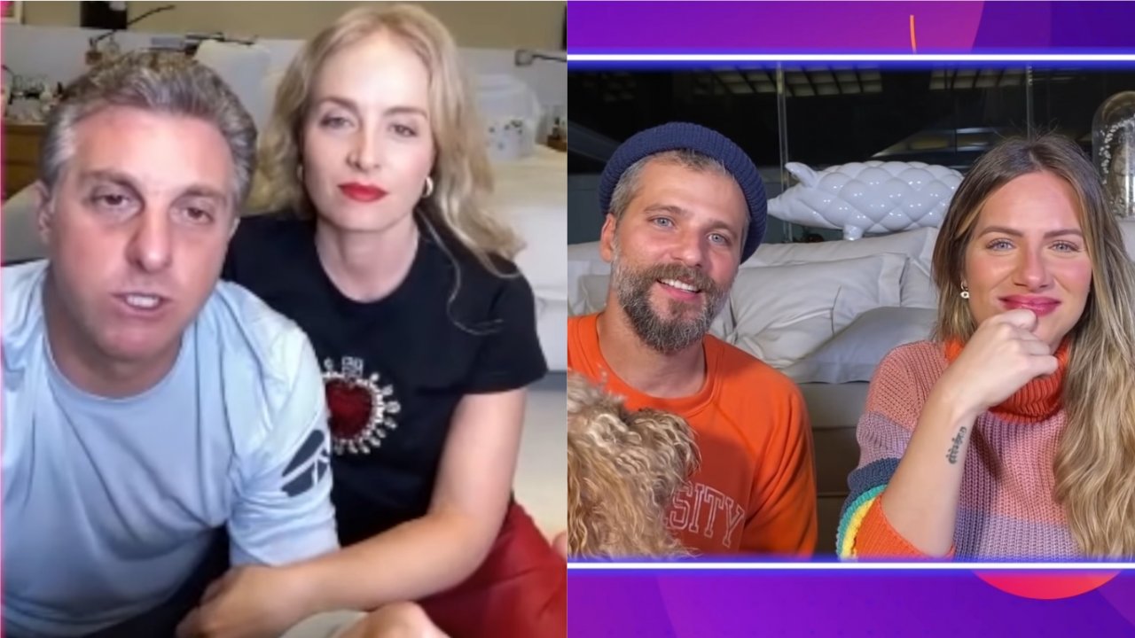 Os casais, Angélica e Luciano Huck e Bruno Gagliasso com Giovanna Ewbank (Imagem: Reprodução)