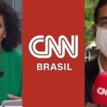 Luciana Barreto teve que intervir após repórter ser tirado do ar por causa de gafe na CNN Brasil (Foto: Reprodução)