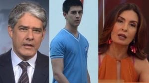 Vinícius Bonemer, foi vítima de uma esquema de fraude e Fátima Bernardes comentou o caso no Encontro da Globo (Montagem: TV Foco)