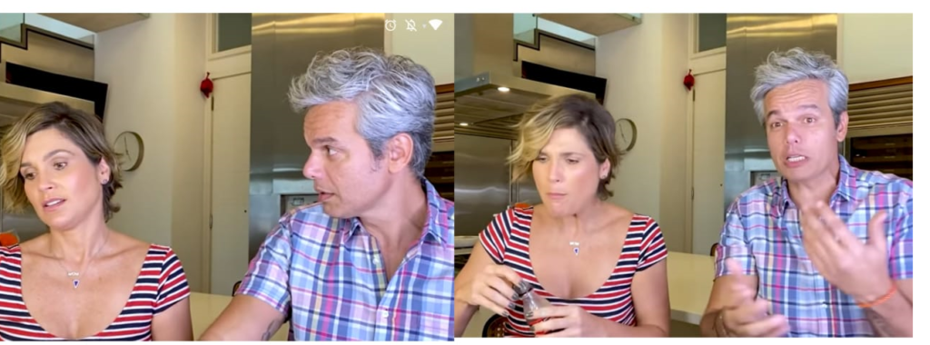 Flávia Alessandra e Otaviano Costa brincam de "Eu Nunca" (Foto: Reprodução/YouTuber)