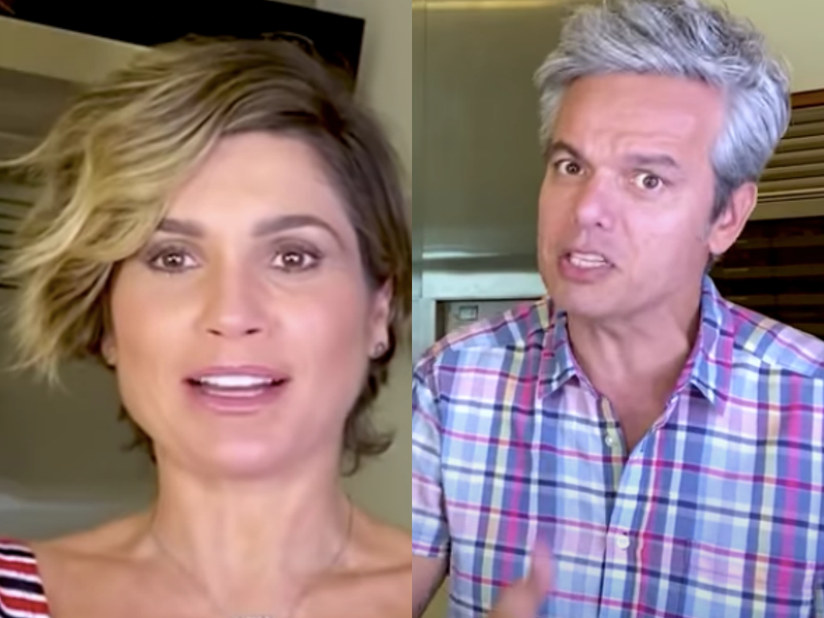 A famosa atriz da Globo e o seu marido Otaviano Costa, Flávia Alessandra agitaram as redes sociais ao falarem sobre assuntos picantes em vídeo polêmico (Foto: Reprodução/Youtube/Montagem TV Foco)