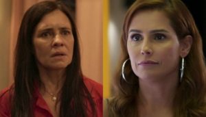 Adriana Esteves (Thelma) em Amor de Mãe e Deborah Secco (Alexia) em Salve-se Quem Puder; novelas não devem retornar em 2020 (Foto: Reprodução/Globo/Montagem)