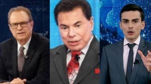 Hermano Henning saiu do SBT após 23 anos de empresa. Silvio Santos optou por Dudu Camargo (Montagem: TV Foco)