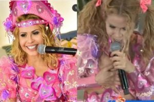 Roupa traiu Joelma durante a live da última quarta-feira (Fotos: Reprodução/Instagram/YouTube)