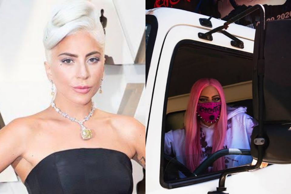 Lady Gaga vira caminhoneira para distribuir novo álbum, Chromatica (Foto: Reprodução)