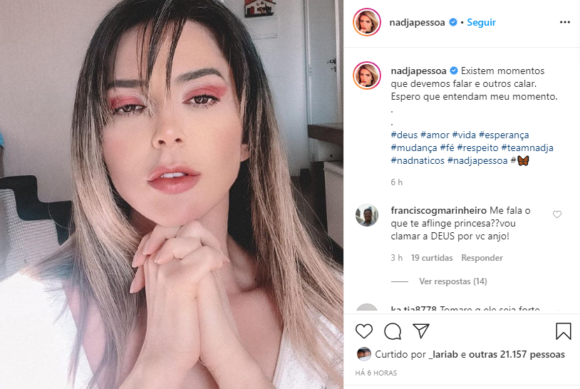 Nadja Pessoa reapareceu e fez textão após fim com D'Black e sumiço (Foto: Reprodução/ Instagram)