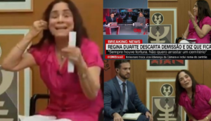 Regina Duarte dá chilique em entrevista (Foto: Montagem)