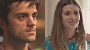 Totalmente Demais, Jonatas descobre que Cassandra batizou sua bebida (Montagem: TV Foco)