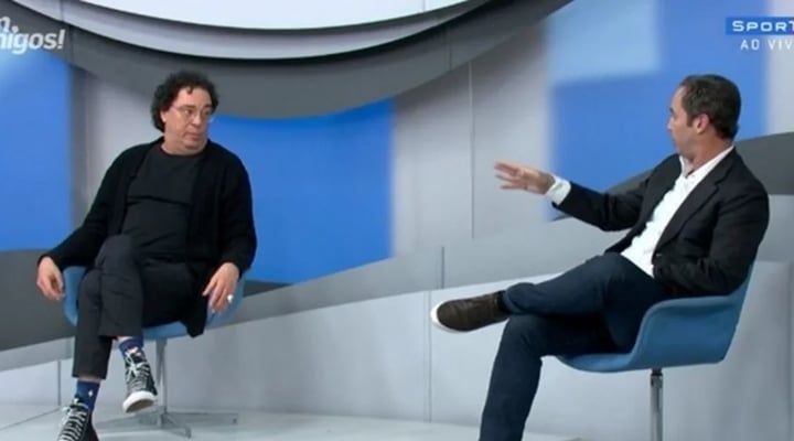 Casagrande e Caio no programa Bem Amigos. (Foto: Reprodução)