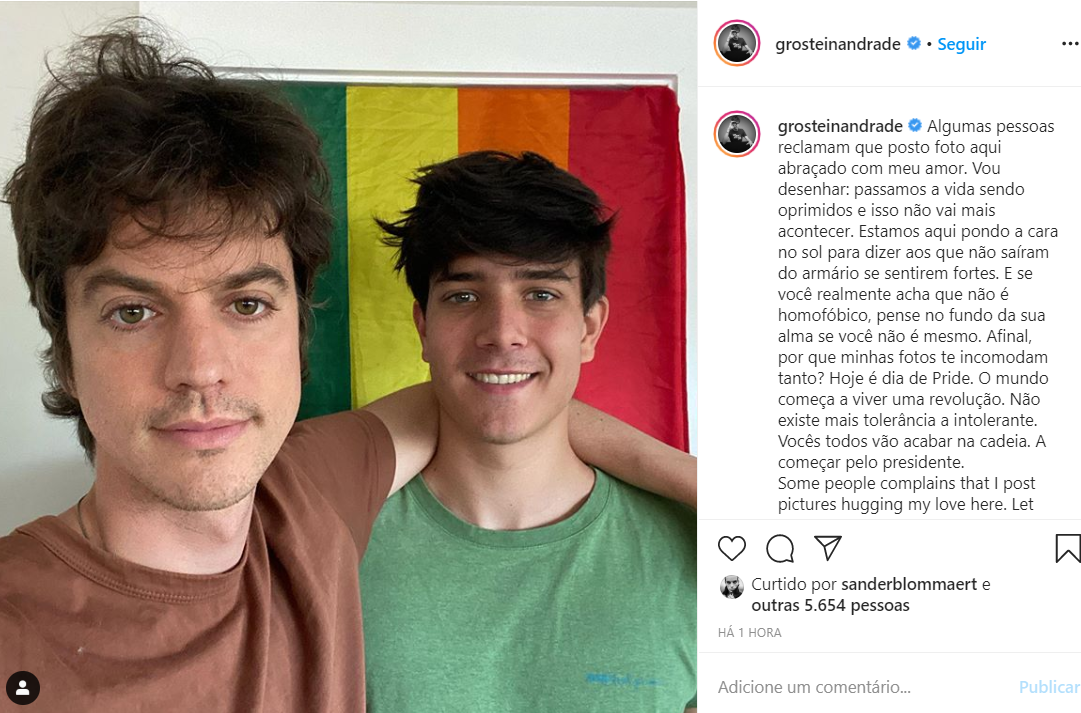 Fernando Grostein fez desabafo sobre homofobia