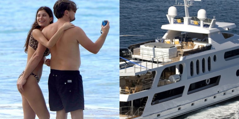 Em iate, Leonardo DiCaprio festeja aniversário de 23 anos da namorada Camila Morrone (Foto: Reprodução)