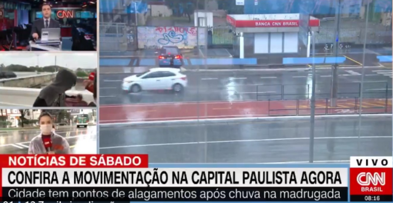 Tela estava dividida no momento da abordagem - Foto: Reprodução