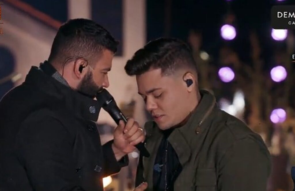 andressa suita Gusttavo Lima em live com Felipe Araújo (Reprodução)