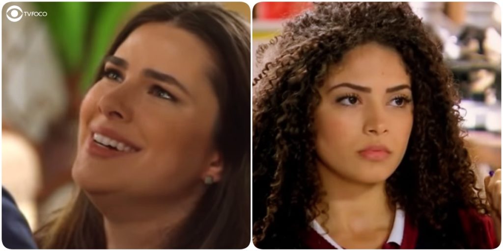 Fotomontagem com as personagens de As Aventuras de Poliana Luisa e Gabi