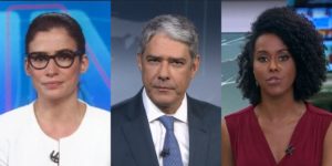 Renata Vasconcellos, William Bonner e Maju Coutinho (Foto: Reprodução/TV Globo)