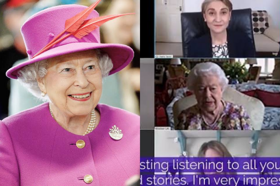 Aos 94 anos, rainha Elizabeth II participa de primeira chamada de vídeo (Foto: Reprodução)