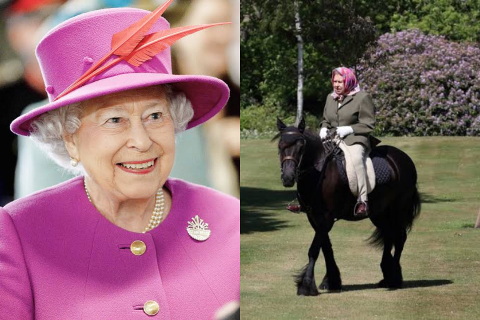 Amante de montaria, Elizabeth II troca cavalos por pônei (Foto: Reprodução)