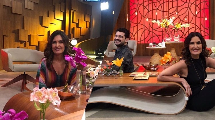 Bernardes ao lado de seu colega de Encontro, o jornalista Andre Curvello (Montagem: TV Foco)