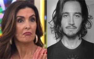 Fátima Bernardes posa com o namorado com camiseta de cantor - (Foto: Instagram)