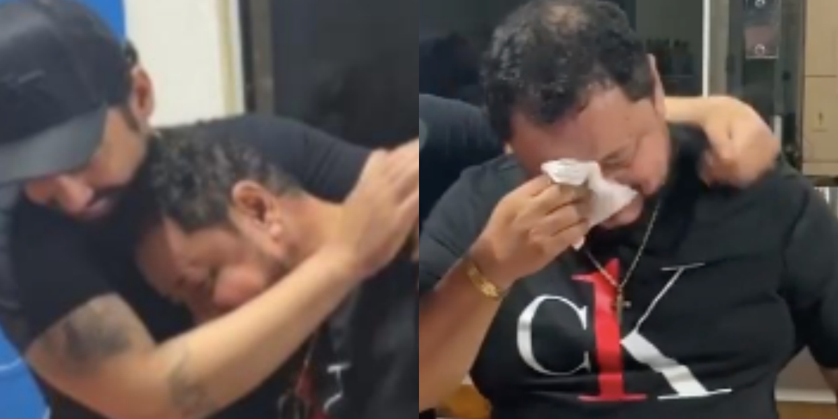 Fernando Zor faz pai de Maiara chorar em público (Foto: Reprodução/Montagem TV Foco)