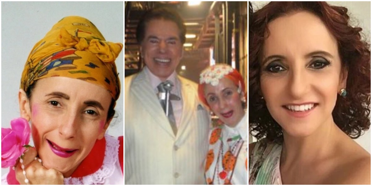 globo Gorete Milagres, a intérprete de Filó, ao lado de Silvio Santos (Reprodução)
