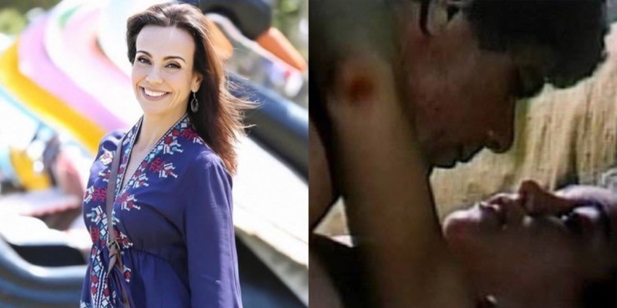 Flávia Monteiro protagonizou cenas de sexo em sua primeira experiência no cinema ao lado de Reginaldo Faria, no longa A Menina do Lado (Montagem: TV Foco)