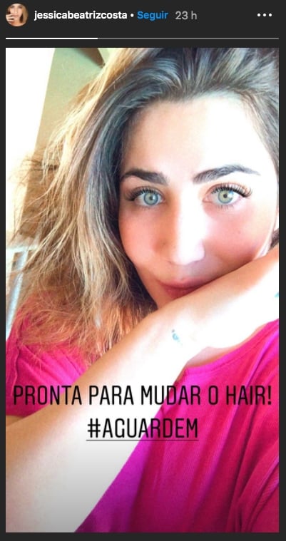 Jéssica Costa, filha de Leonardo, em seu stories (Foto: reprodução/Instagram)