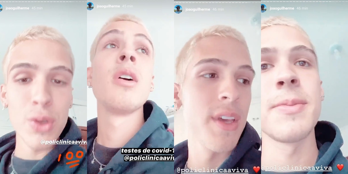 João Guilherme fez teste para a covid-19 (Foto montagem: TV Foco)