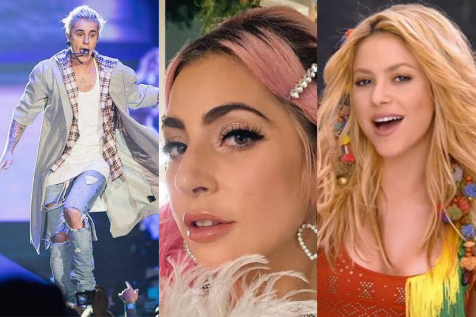 Justin Bieber, Lady Gaga e Shakira protagonizam live transmitida pela Globo (Foto: Reprodução)