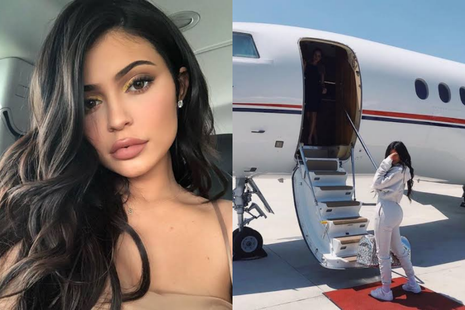 Kylie Jenner ostenta com jatinho particular (Foto: Reprodução)