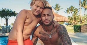 Neymar e o filho, Davi Lucca (Reprodução)