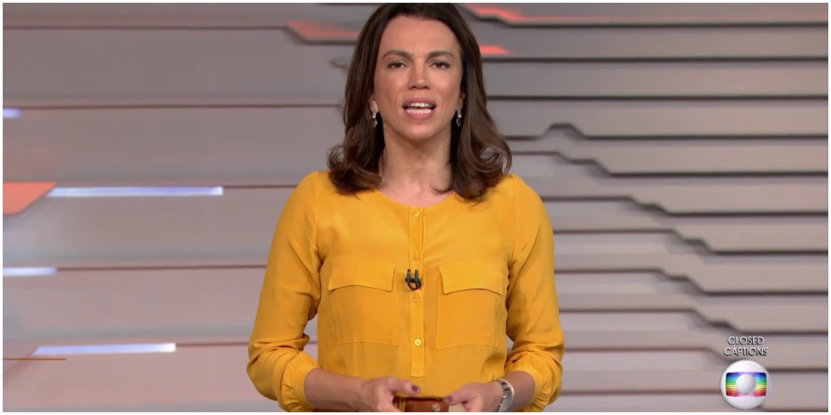 Ana Paula Araújo se assombrou com a vinheta do Bom Dia Brasil (Foto: Reprodução)