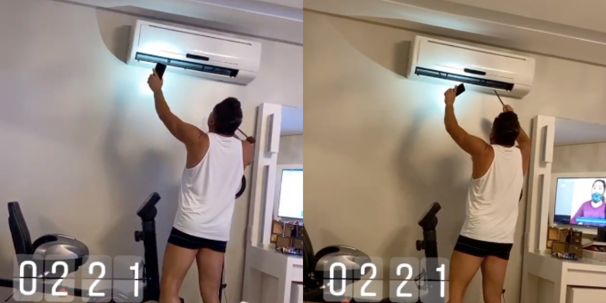 Poliana Rocha expôs Leonardo usando cueca em casa (Foto: Reprodução/Instagram)