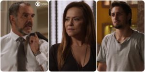 Germano (Humberto Martins), Lili (Vivianne Pasmanter) e Rafael (Daniel Rocha) em Totalmente Demais (Foto: Reprodução/Globo)