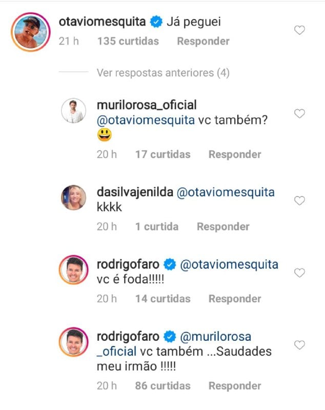 Rodrigo Faro foi desmascarado por apresentador do SBT e ator da Globo (Foto: Reprodução/ Instagram)